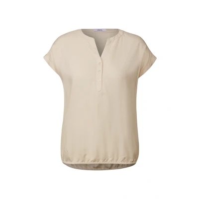 Abbildung von Cecil Kurzarm Bluse, Damen, Größe: Large, Beige