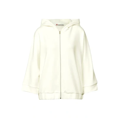 Abbildung von Street One Silklook Sweatjacke, Damen, Größe: 36, Weiß