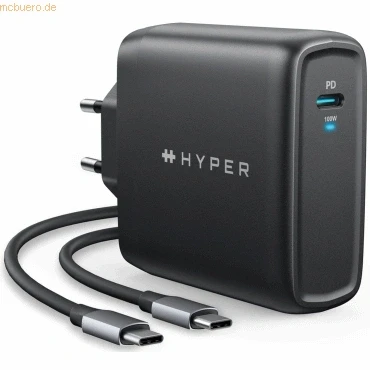 Abbildung von Hyper HyperJuice 100W USB C Ladegerät schwarz HJG100EUZ