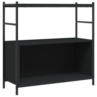 Abbildung von vidaXL Bücherregal Schwarz 80x30x78,5 cm Holzwerkstoff und Eisen, 1 tlg.
