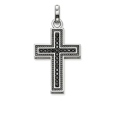 Abbildung von Thomas Sabo Damen Anhänger Kreuz geschwärzt 925 Sterling Silber PE530 051 11
