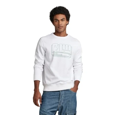Abbildung von G STAR RAW Herren RAW. Sweatshirt, Weiß (white D23124 B782 110), XL