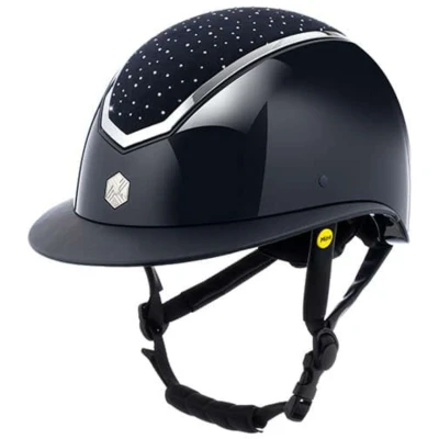 Abbildung von Charles Owen Reithelm Kylo Crystal Wide Peak MIPS Navy Gloss/Silver L (58 61cm) Agradi.deVerkauft von Agradi