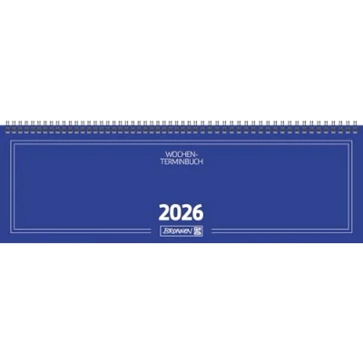 Abbildung von 5 x Brunnen Querkalender 775 42x13,7cm 1 Woche/2 Seiten Karton blau 20