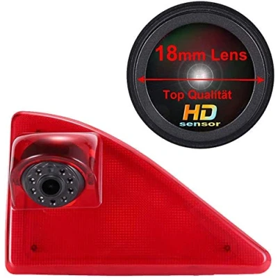 Abbildung von Navinio 1280X720 Pixels 1000TV Lines Auto Dritte Dach Top Mount Bremsleuchte Kamera Bremslicht Rückfahrkamera für Opel Vauxhall Movano ab 2010 Renault Master Nissan NV400 AB2010