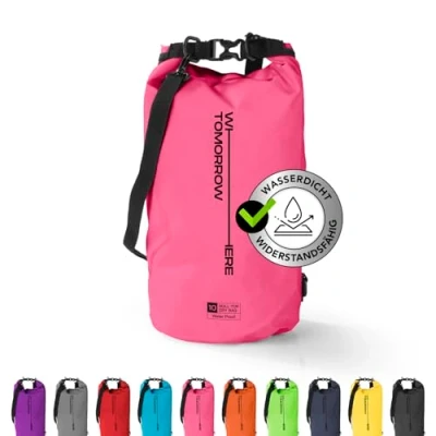 Abbildung von #DoYourSports Dry Bag Tasche 10L pink Wasserdichter Rucksack Wasserfester Beutel &amp; Packsack Drybag ideal für Boot, Kajak, Angeln und Camping