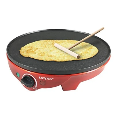 Abbildung von Beper Crêpesmaker BT.700Y Crepes Maker für Crêpes, Pfannkuchen und Piadinas elektrisch, 1300 W, Ø 30,00 cm