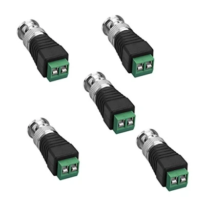 Abbildung von SIENOC BNC Stecker auf Klemmenblock Adapter für CCTV Video Kameras (5 Stück)