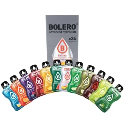 Abbildung von Bolero BEST OF MIX 24x9g Saftpulver ohne Zucker, gesüßt mit Stevia + Vitamin C geeignet für Kinder, Sportler und Diabetiker glutenfrei veganfreundlich