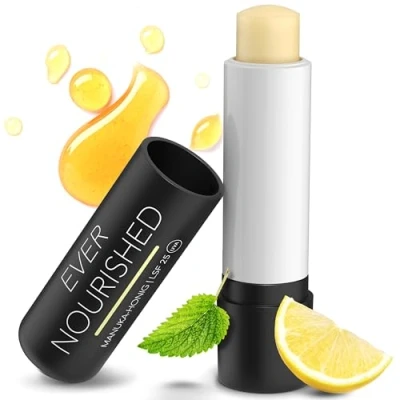 Abbildung von evernourished Manuka Lippenpflege mit LSF 25 bei beanspruchten &amp; trockenen Lippen Lippenbalsam Manukahonig (MGO 400+) und Sonnenschutz UVA Lippenpflegestift 1 x 4,6g