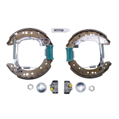 Abbildung von HELLA Shoe Kit Pro 8DB 355 004 731 Bremsensatz, Trommelbremse mit Radbremszylinder, Stellelement CITROËN: C2 Schrägheck, C3 I Schrägheck