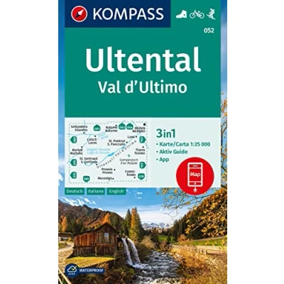 Abbildung von KOMPASS Wanderkarte 052 Ultental / Val d&#039;Ultimo 1:25.000: 3in1 mit Aktiv Guide inklusive Karte zur offline Verwendung in der App. Fahrradfahren. Skitouren.