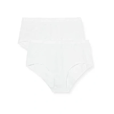 Abbildung von Playtex Damen Midi Höschen aus Bio Baumwolle x2 Slip, Weiss, S