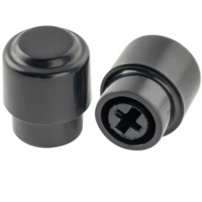 Abbildung von Musiclily Ultra Universal Vintage Gitarre 3 Weg Schalter Knopf T Style Switch Knobs Tips Caps für Fender Squier Tele E Gitarre, Schwarz (2er Set)