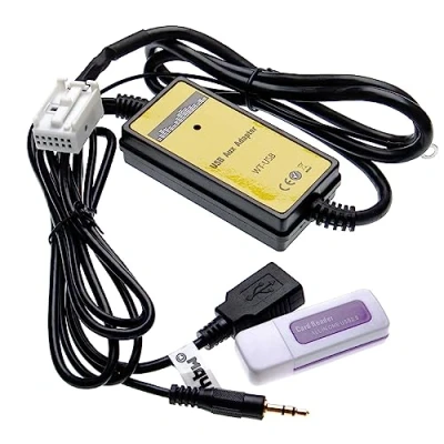 Abbildung von vhbw AUX USB Audio Adapter Kabel KFZ Radio kompatibel mit Audi Symphony 2+/3 Auto, Autoradio