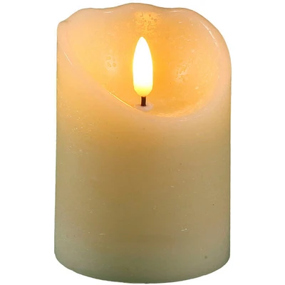 Abbildung von Ambiente Haus LED Kerze aus Echtwachs, Ø ca. 7,5 cm, Höhe 10 cm (FB 51018) (1 tlg)