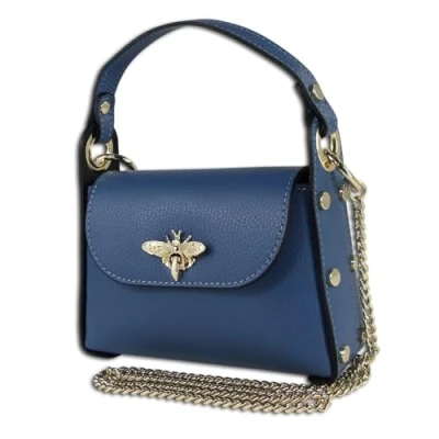 Abbildung von Drachenleder Handtasche, Damen, Größe: One Size, Blau