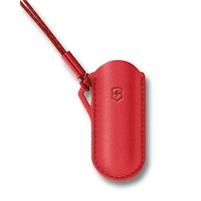 Abbildung von Victorinox Leder Etui für Schweizer Taschenmesser Classic SD, Klein, mit Umhänge Kordel, Hülle Trageoption
