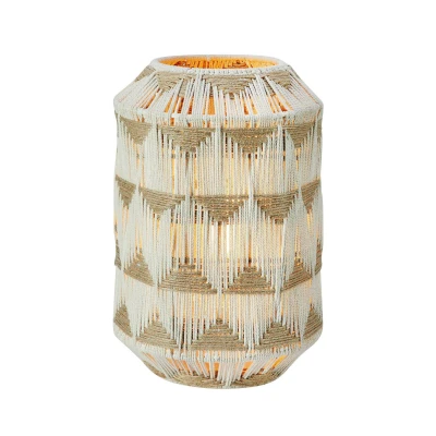 Abbildung von Tischleuchte Ano, Höhe 35 cm, Textil, beige/braun