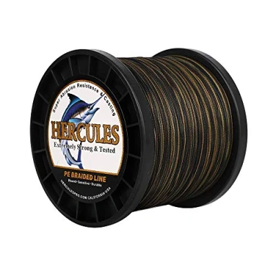 Abbildung von HERCULES Super Cast 100m 2000m Yards Geflochtene Angelschnur 10lb 300lb Test für Salzwasser Süßwasser PE Geflecht Fischdraht Superline 8 Stränge