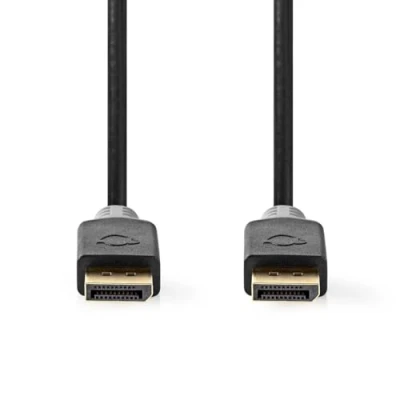 Abbildung von Nedis DisplayPort Kabel Stecker 8K@60Hz Vergoldet 2.00 m Rund PVC Anthrazit Box