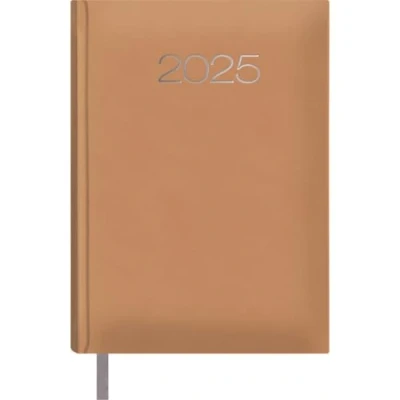 Abbildung von Dohe Kalender 2025, portugiesisch, Tag pro Seite, A5 (14 x 20 cm), 12 Monate Januar bis Dezember, fester Einband, Jahresplaner, Büromaterial Storil Kamel