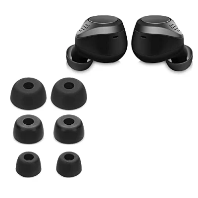 Abbildung von kwmobile 6X Polster kompatibel mit Jabra Elite 75t /65t / Active 3 Größen Silikon Ohrstöpsel In Ear Kopfhörer