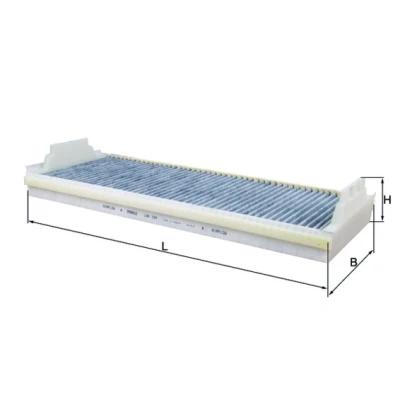 Abbildung von MAHLE ORIGINAL LAK 154 Innenraumfilter Aktivkohlefilter 473,9 188 70,0 MAN: TGM, TGX, TGS
