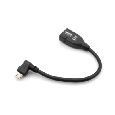 Abbildung von System S USB A Host zu Micro On the go Adapter OTG Kurzkabel Datenkabel Connector 12 cm mit 90 Winkelstecker