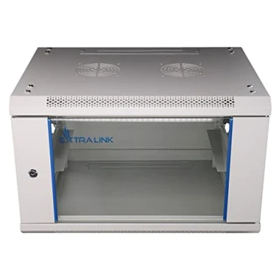 Abbildung von Netzwerkschrank 6U 600x600, Serverschrank, 19 Zoll Rack von Extralink, Wandmontage, selbstmontierender Rahmen, abnehmbare Seitenwände, für Switches UPS Server Netzwerkausrüstung, Grau
