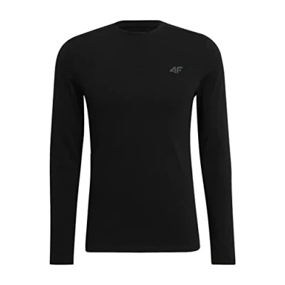 Abbildung von 4F Herren Longsleeve Tsml350 Jeans, Tiefschwarz, S