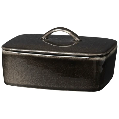 Abbildung von Broste Copenhagen NORDIC COAL Butterdose 15 cm