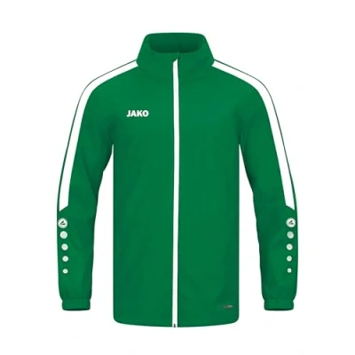 Abbildung von JAKO Fussball Teamsport Allwetter Power Allwette Trainingsjacke, Herren, Größe: Medium, Gruenweiss