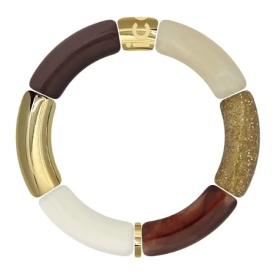 Abbildung von ICE Jewellery Bella Armband Burgundy Beige Fashion Bordeaux Gold Damen, Einheitsgröße, Acryl, Acryl