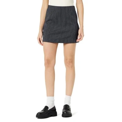 Abbildung von The Drop Caen Mini Skirt Rock, Marineblaue Nadelstreifen, S
