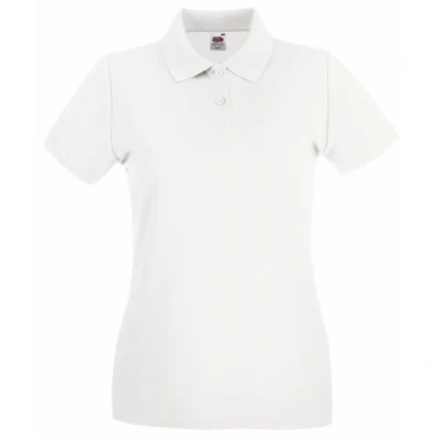 Abbildung von Fruit of the Loom Hochwertiges Damen Polo Shirt Gr. L, weiß