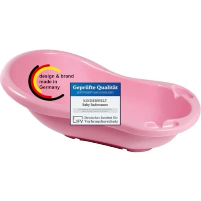 Abbildung von KiNDERWELT Babywanne 84 cm Baby Badewanne BPA Frei Wanne zum Baden für Babys und Neugeborene rosa