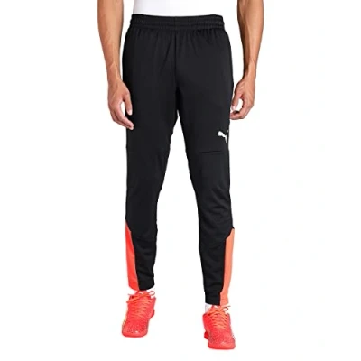 Abbildung von Puma Individualfinal Training Pants Jogginghose, Herren, Größe: Large, black fiery coral