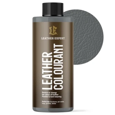 Abbildung von Sehr Deckend Wasser Lederfarbe Metallgrau 500 ml Leather Paint für Natur und ÖkoLeder Dye Ohne Alkohol alle Lederaccessoires Reißt oder Blättert Nicht ab