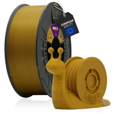 Abbildung von WINKLE PLA HD Gold Filament 3D Drucker 1,75 mm 1 kg kompatibel mit allen Druckern Maßgenauigkeit Spule
