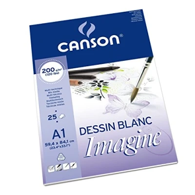Abbildung von Canson 200005969 Imagine Mix Media Papier, A1, rein weiß