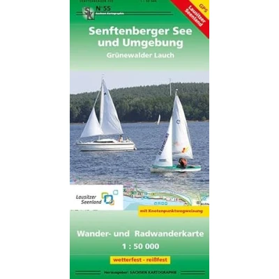 Abbildung von Senftenberger See und Umgebung: Wander Radwanderkarte 1 : 50 000 GPS fähig, wetterfest, reißfest
