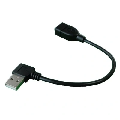 Abbildung von Aukson G30 USB 2.0 Verlängerungskabel 90 Grad Abgewinkelt, Typ A Stecker auf Buchse, Linksseitiger Adapter, 20 cm