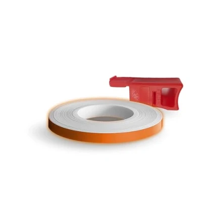 Abbildung von Quattroerre 10234 Dekorstreifen Wheel Stripes für Motorradfelgen mit Applikator orange 5 mm x 6 m