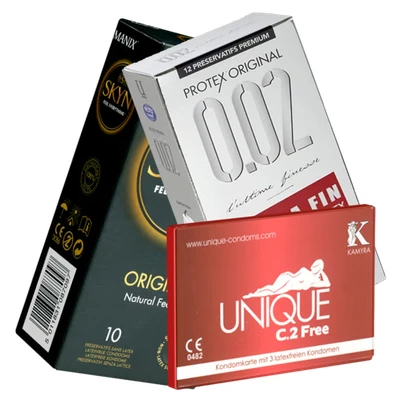 Abbildung von Kondomotheke® Latexfreie Kondome 3 Sorten Pack C (25 Kondome) 25 St