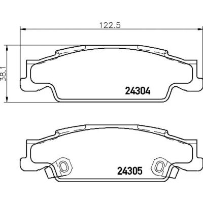 Abbildung von BREMBO P 09 007 Bremsbelagsatz mit akustischer Verschleißwarnung Bremssattelschrauben Zubehör CADILLAC: CTS I Limousine, STS Limousine