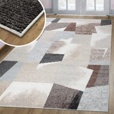 Abbildung von oKu Tex Teppich HARMONIA, Wohnzimmer, Hoch Tief Effekt, weicher Kurzflor, rechteckig, Höhe: 8.5 mm, Wohnzimmerteppich, softer Scandi Look, 3D modern