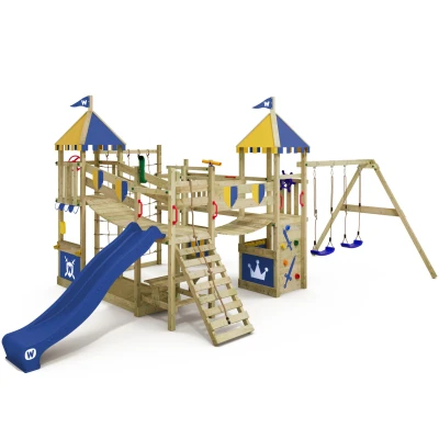 Abbildung von Spielturm Smart Queen mit Schaukel &amp; Rutsche blau/grün