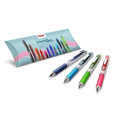 Abbildung von Pentel BL77 Energel XM Gelroller 0,7 mm (rosa, dunkelblau, türkis, hellgrün)