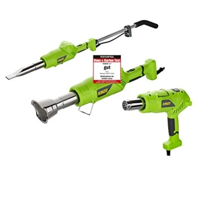 Abbildung von KINZO Premium 3in1 Unkrautbrenner Abflammgerät Grillzünder OHNE Gas elektrisch betrieben 2000W Temperatur wahlweise 80C oder 650C